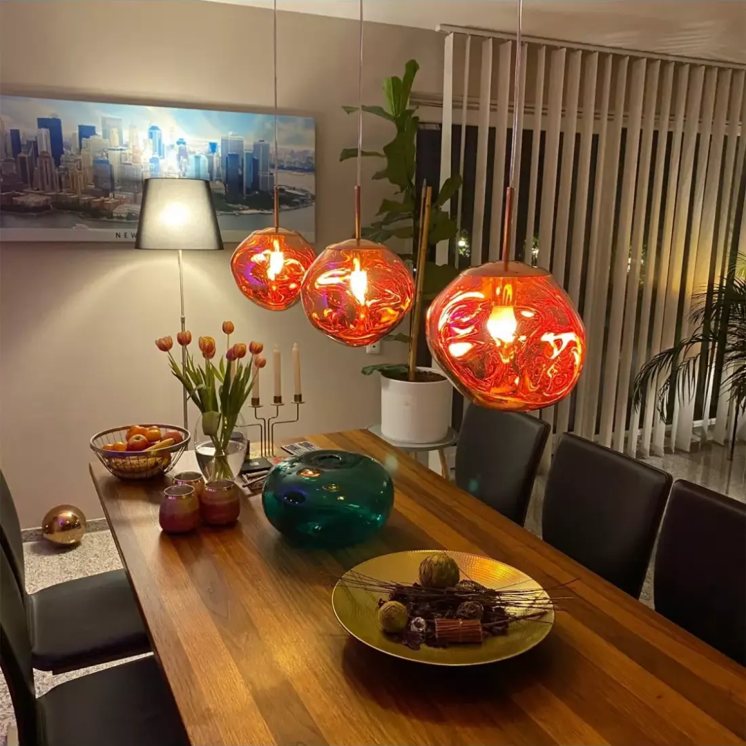 Amber Orb Pendant Lamp | Auriela