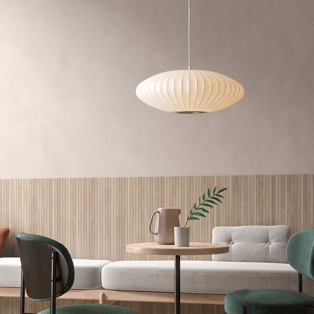 Japandi Silk Pendant Lamp | Lumiella