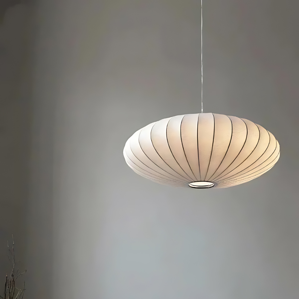 Japandi Silk Pendant Lamp | Lumiella