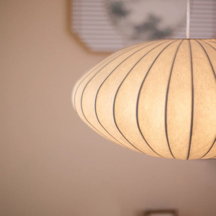 Japandi Silk Pendant Lamp | Lumiella